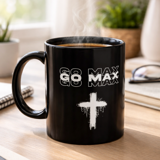 Go Max Mug – Inspirational Faith Coffee Mug (Black Ceramic 11oz / 15oz)