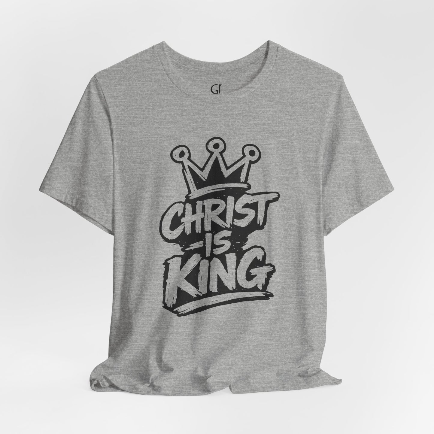 Christian Graphic Tee "Christ Is King" — Crown Faith T-Shirt