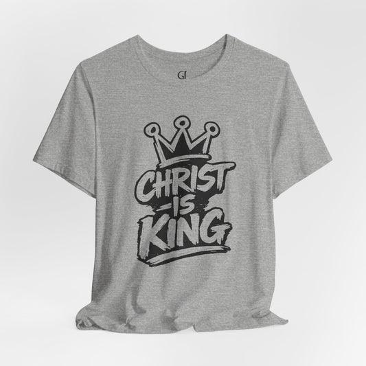 Christian Graphic Tee "Christ Is King" — Crown Faith T-Shirt