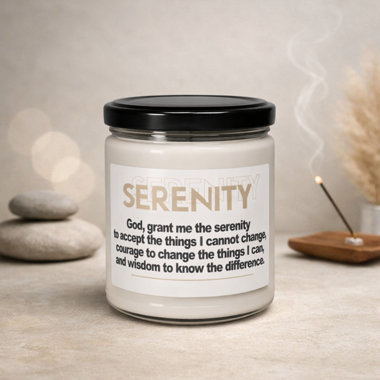 Serenity Prayer Hand Poured Clean Burning Soy Candle